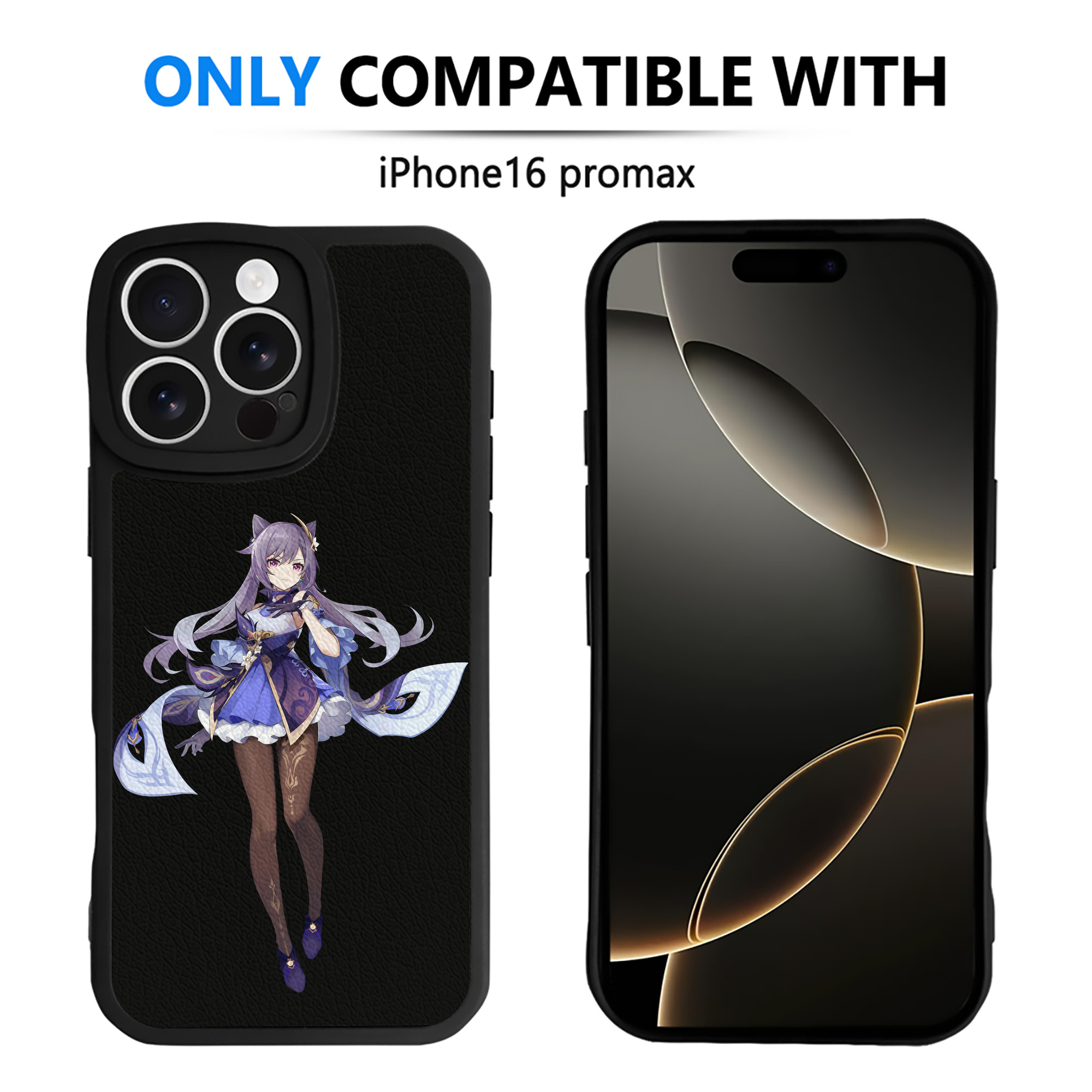 げんし神 刻晴 こくせい genshin Kokusei 【iPhone 16シリーズ対応】シリコンスマホケース（レザー調） 材質：シリコン